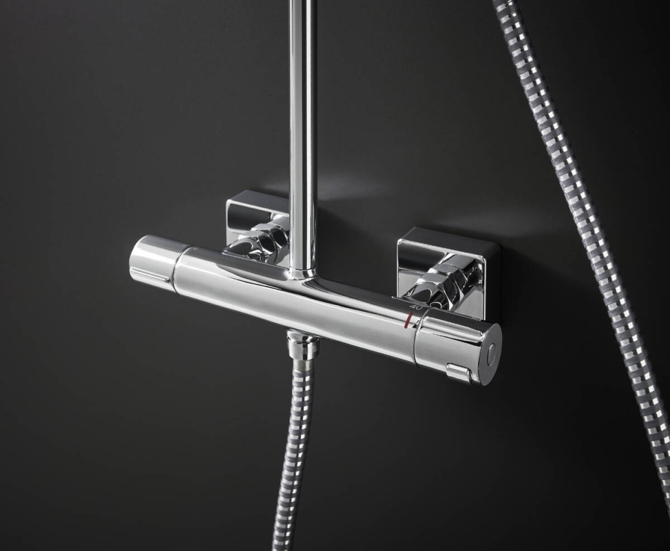 Hansgrohe Vernis Shape Zestaw prysznicowy natynkowy z deszczownicą chrom 26097000