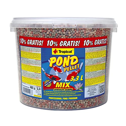 TROPICAL KOI POND PELLET MIX WIADRO 3,3L 462G ( 10 GRATIS )