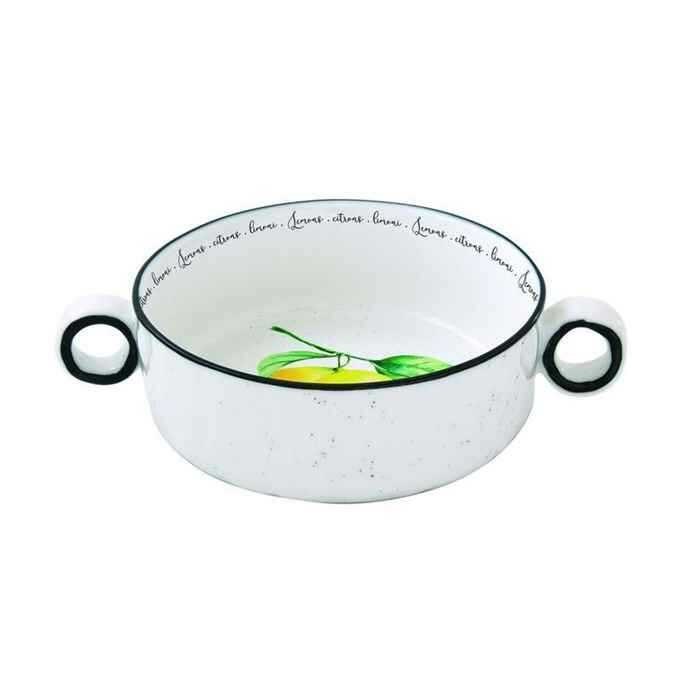 MISKA PORCELANOWA z USZKAMI - AMALFI Cytryny - 1000 ml
