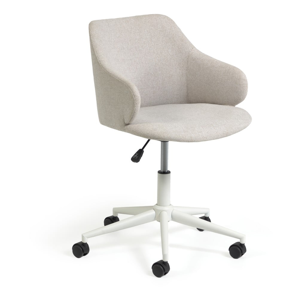Jasnoszare krzesło biurowe Kave Home Einara