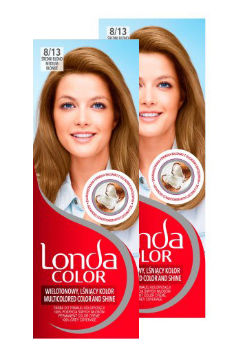 Londa Color, Farba do włosów średni blond 8/13, dwupak