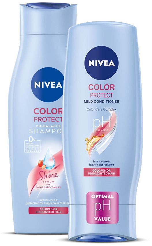 Nivea Color Protect, zestaw do włosów farbowanych, szampon + odżywka