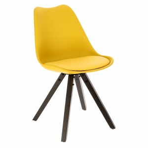 D2.Design Krzesło Norden Star Square black PP żółt e 206019