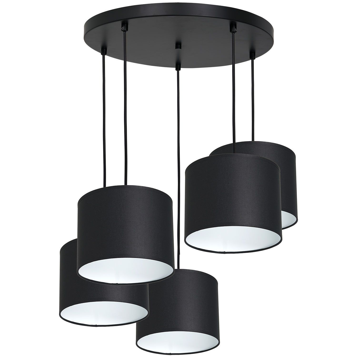 Luminex Arden 3476 Lampa wisząca zwis 1x60W E27 czarny/biały