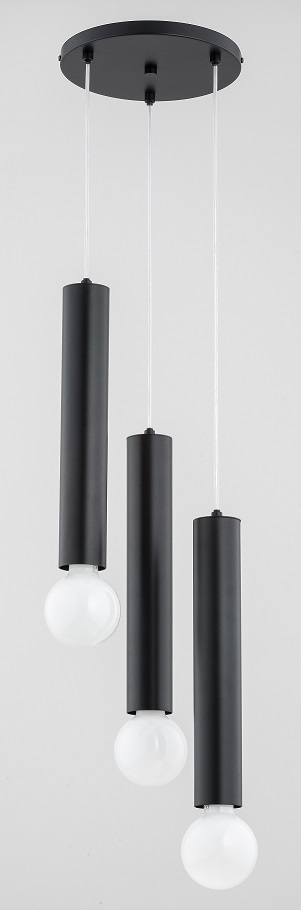 Alfa Twister 62272 lampa wisząca zwis 3x60W E27 czarna