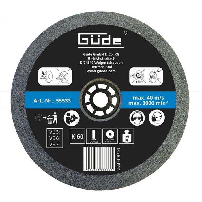 GUDE tarcza szlifierska 200x25mm gr.60 (55533)