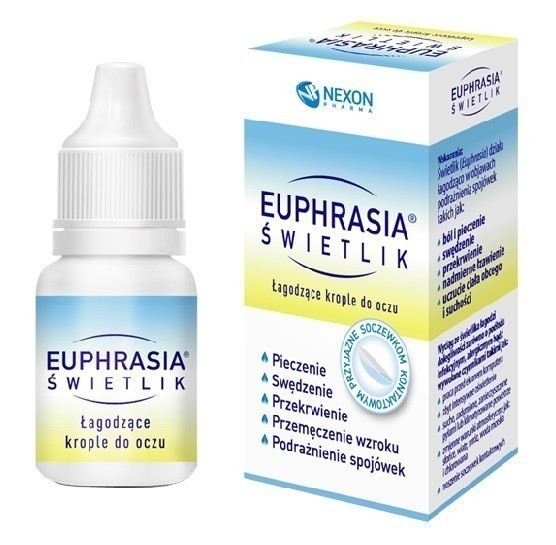 Euphrasia Nexon Pharma świetlik, łagodzące krople do oczu, 10 ml, Nexon Pharma 9087053