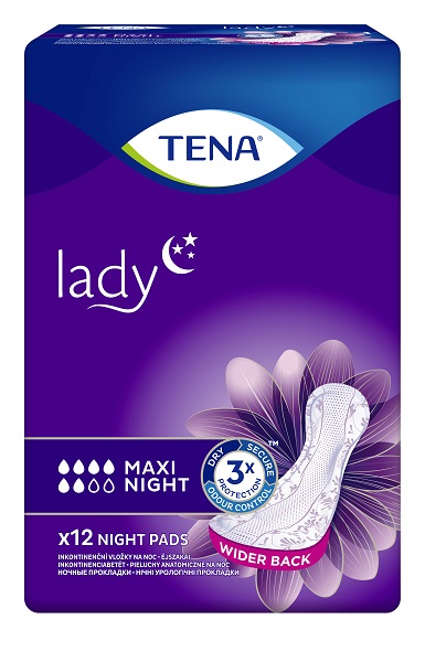 Tena Lady Maxi Night, wkładki anatomiczne, 12 sztuk |   !! 9095409