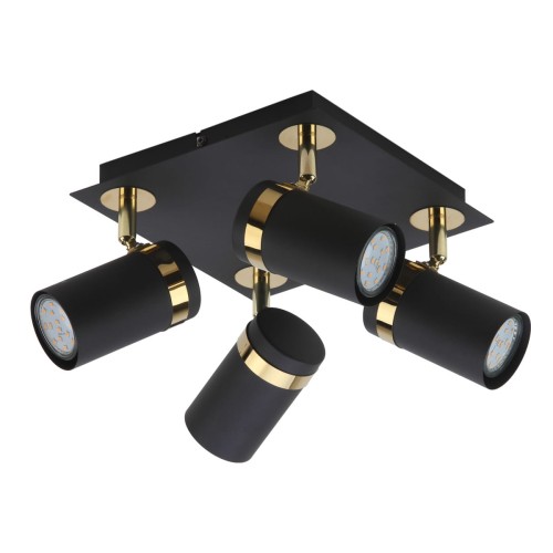 Verano lampa sufitowa (spot) 4-punktowa czarna/złota SPL-2031-4