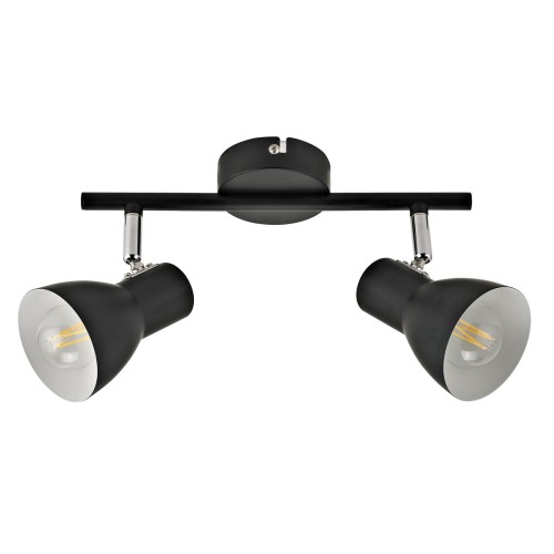Riado lampa sufitowa (spot) 2-punktowa czarna SPL-3422-2-BL