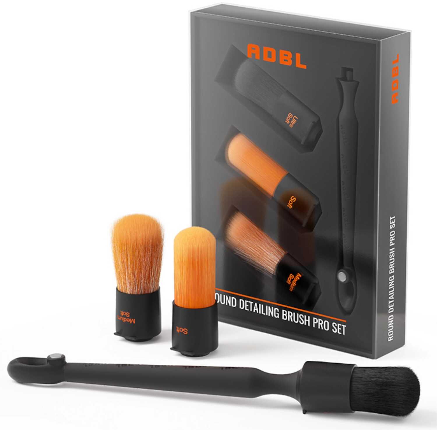 ADBL Round Detailing Brush Pro Set- pędzelek z wymiennymi końcówkami