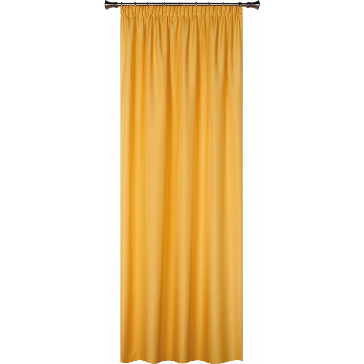 Zasłona Oxford musztardowa 140 x 260 cm na taśmie