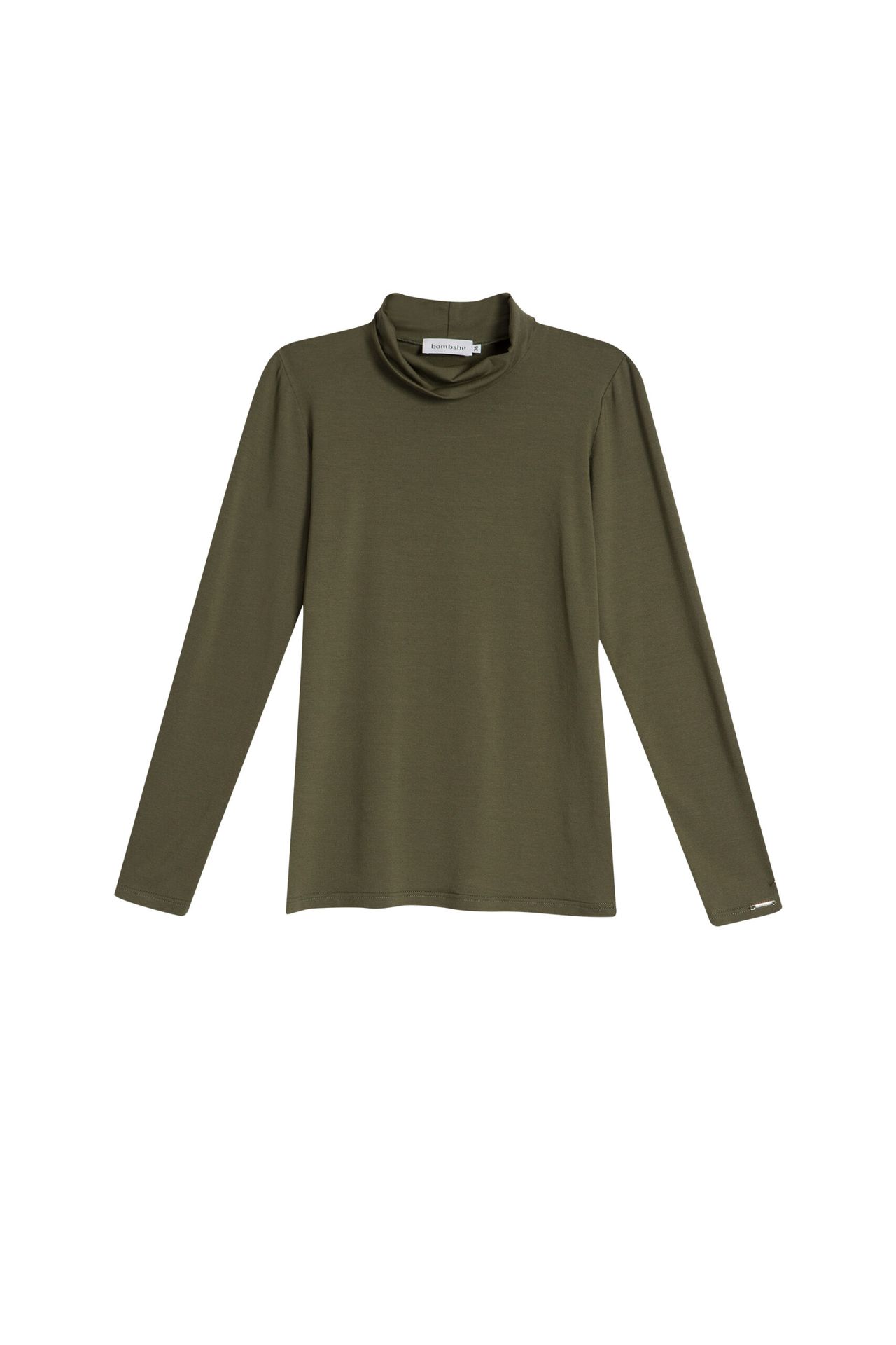 Golf z mikromodalu : Kolor - Khaki, Rozmiar - 34 - Bombshe
