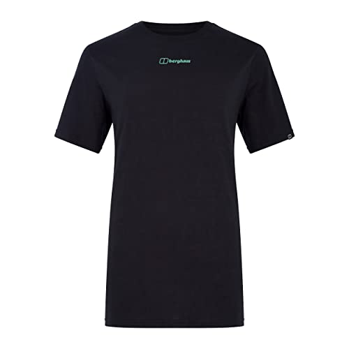 Berghaus Damska koszulka z krótkim rękawem Boyfriend Dolomites Mountain, czarna (Jet Black), 20