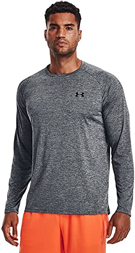 Under Armour Mens Long-Sleeves Men's Ua Tech™ Long Sleeve, Pitch Gray, 1328496-012, XS