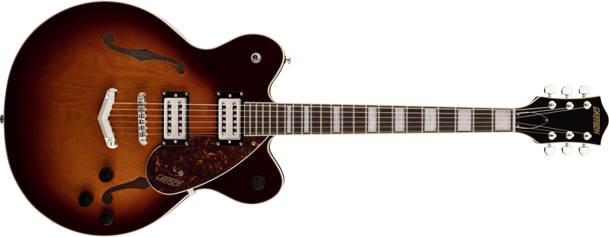Gretsch Streamliner Center Block Double-Cut with V-Stoptail Laurel Fingerboard Broad’Tron™ BT-2S Pickups Forge Glow Maple