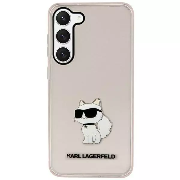 Etui ochronne na telefon Karl Lagerfeld KLHCS23MHNCHTCP do Samsung Galaxy S23+ Plus S916 różowy/pink hardcase Ikonik Choupette