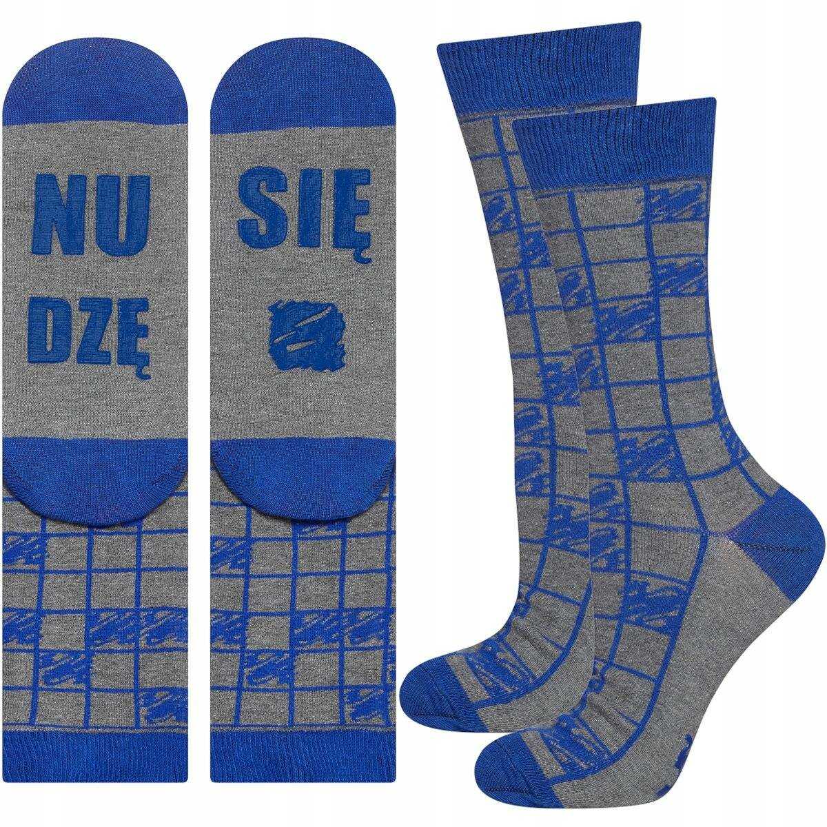 Skarpetki długie męskie SOXO z napisami bawełniane zabawne