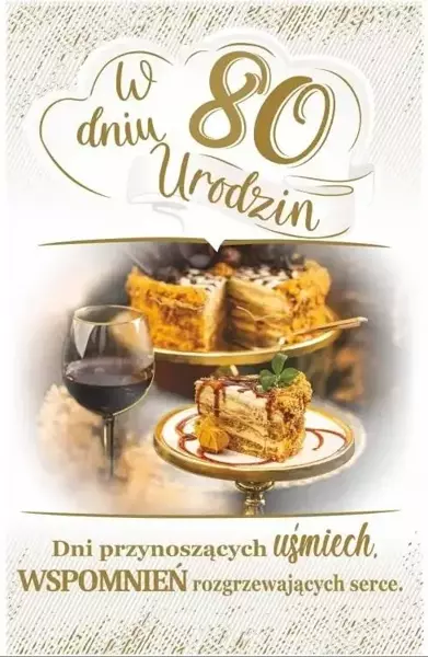 Kartka okolicznościowa Urodziny 80 - AbCard