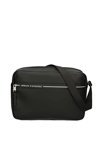 Armani Exchange Męski nowoczesny i miejski wygląd, zamek błyskawiczny, czarny, czarny
