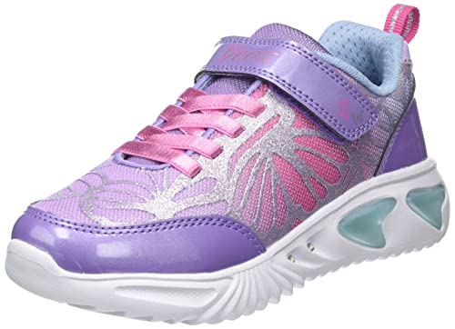 Geox Dziewczęce sneakersy J Assister Girl, Lt Violet Watersea, 37 eu