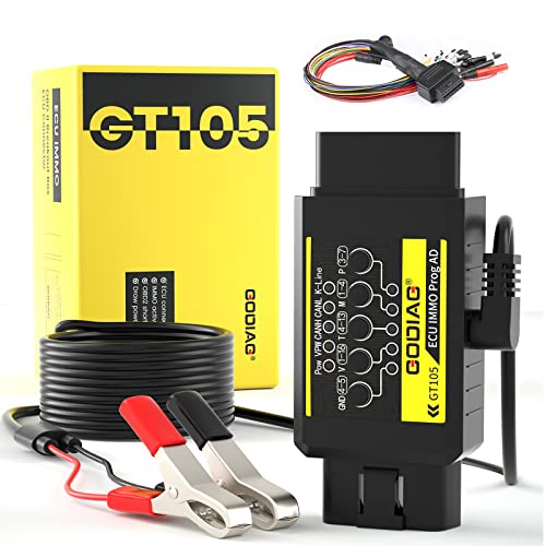 Adapter do narzędzi diagnostycznych OBD2, Godiag GT105 IMMO ECU do ciągłego zasilania do akumulatorów samochodowych, programowanie OBD ECU z pełnym protokołem