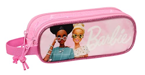 Safta BARBIE GIRL uchwyt dla dzieci, etui dla dzieci, idealne dla dzieci w wieku 5-14 lat, wygodne i wszechstronne, jakość i wytrzymałość, 21x6x8 cm, różowy, Różowy, Estándar, zwykły