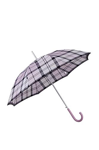 Samsonite Alu Drop S – Stick Lady Auto Open parasol, 87 cm, fioletowy (lawendowa Check), Fioletowy (Lavender Check), parasole