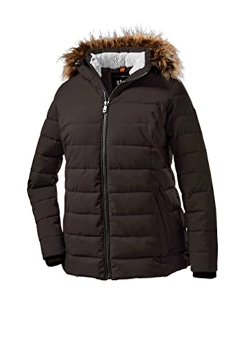 STOY Damska kurtka puchowa / pikowana kurtka z odpinanym kapturem WMN Quilted JCKT E, czarna, 46, 36404-000
