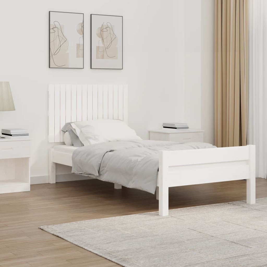 Wezgłowie łóżka, białe, 95,5x3x60 cm, lite drewno sosnowe Lumarko