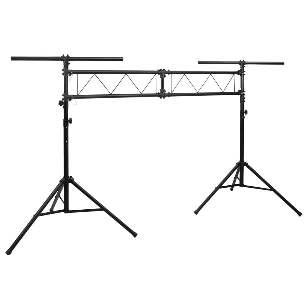 Statyw oświetleniowy, czarny, 338x115x(180-300) cm, stalowy Lumarko