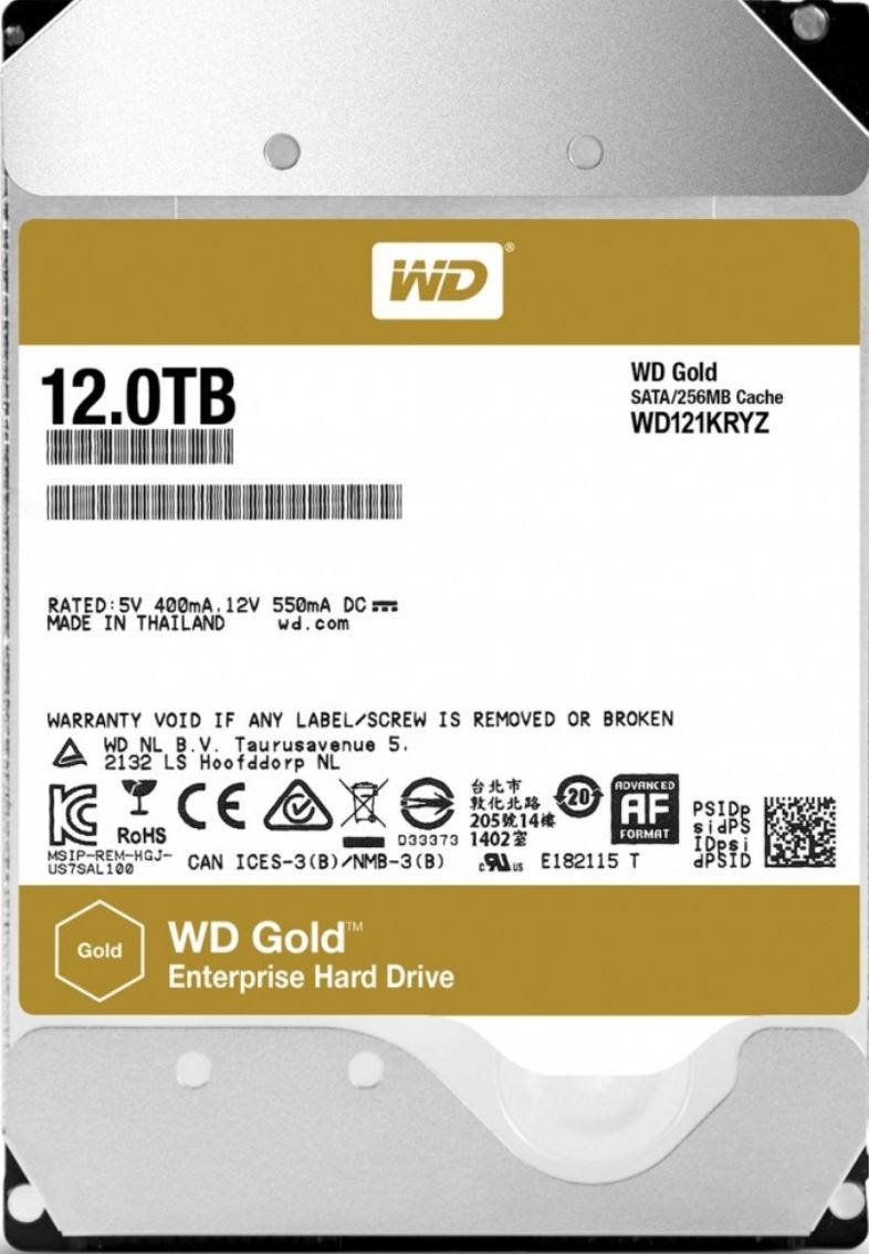 Dysk twardy HDD WESTERN DIGITAL Gold WD121KRYZ, 3.5