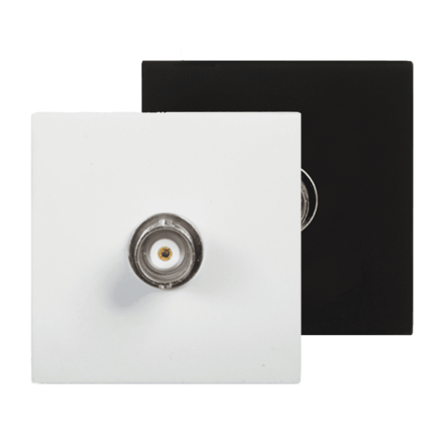 PVS AUDAC CP45BNC/B Connection plate BNC 45 x 45 mm Black version CP45BNC/B