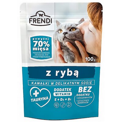 Pakiet Frendi Mokra Karma Dla Dorosłych Kotów Z Kawałkami Ryby W Sosie 24 x 100 g
