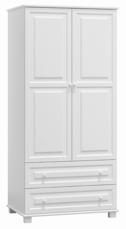 Szafa drewniana 2D nr4 wieszak/półki S90 biała