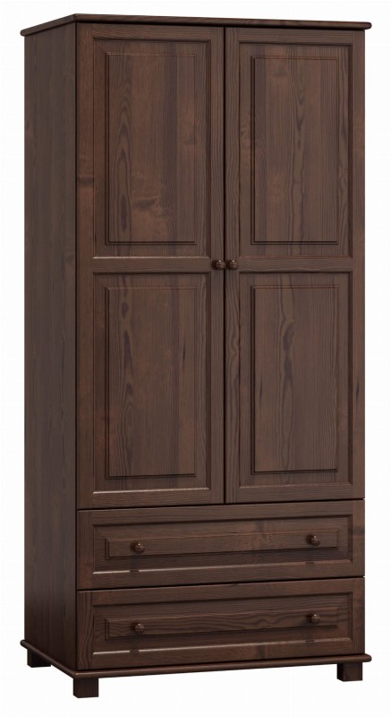 Szafa drewniana 2D nr4 wieszak/półki S90 orzech