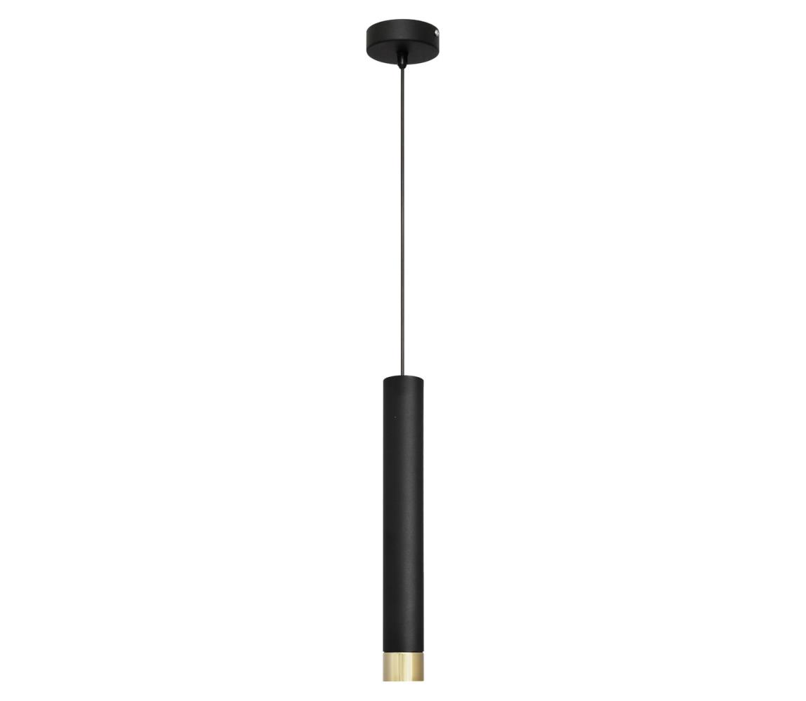 LED Żyrandol na lince TUBA 1xGU10/4,8W/230V czarny/złoty