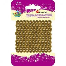 Titanum Cekiny na taśmie 6 mm, 2 m złote