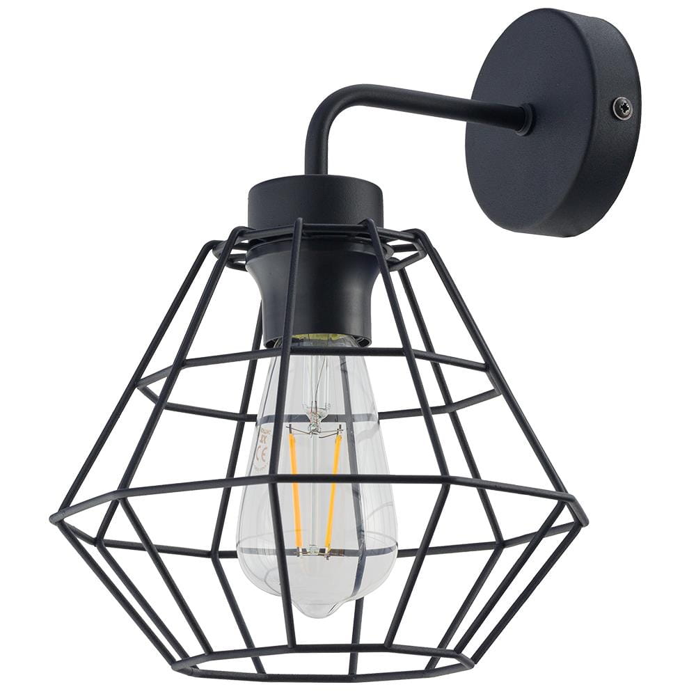 6200 Diamond New Black Kinkiet 1 Pl  TK Lighting