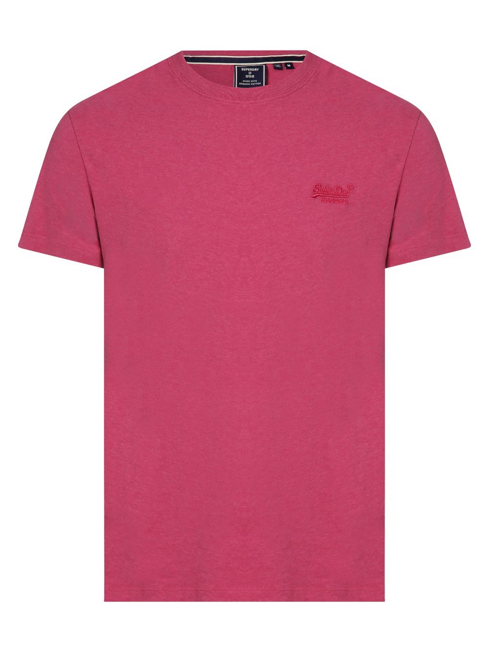 Superdry - T-shirt męski, wyrazisty róż