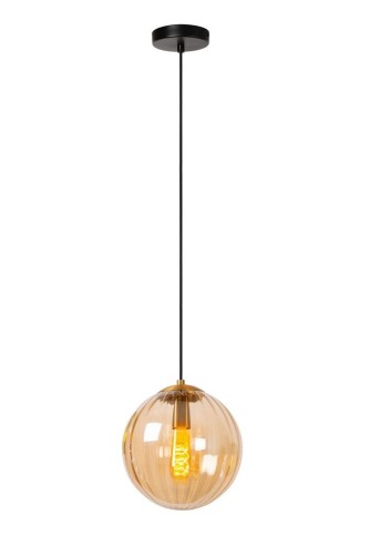 Monsaraz lampa wisząca 1-punktowa czarna/bursztynowa 45493/30/62