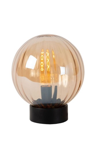 Monsaraz lampa stołowa 1-punktowa czarna/bursztynowa 45593/01/62
