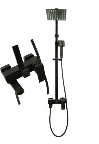 OPTIMA Ultra SL Bateria Wannowa Prysznicowa z Deszczownicą CZARNA