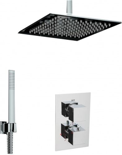 VIVID TR2 podtynkowa Bateria Natryskowa Prysznicowa Termostatyczna Deszczownica Ultra Slim 30cm