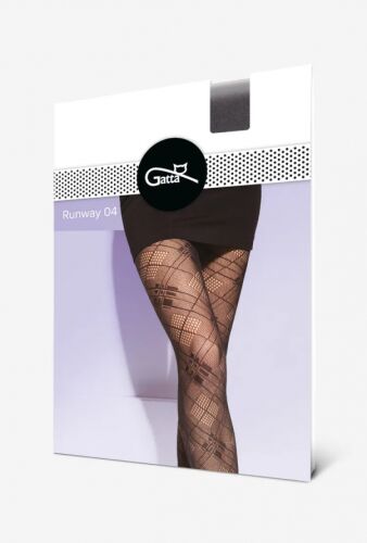 Rajstopy Gatta Runway 04 Ażurowe Kabaretki w Romby