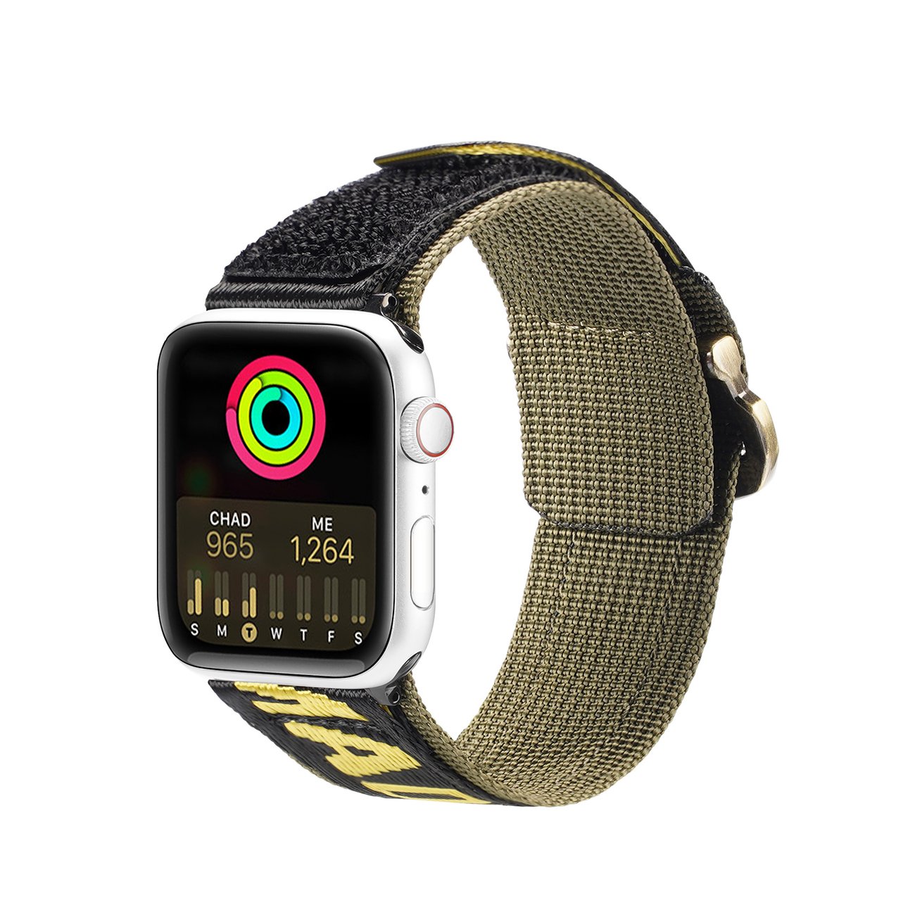 Dux Ducis Strap (Outdoor  Version) pasek Apple Watch Ultra, SE, 8, 7, 6, 5, 4, 3, 2, 1 (49, 45, 44, 42  mm) nylonowa opaska bransoleta żółto-zielony