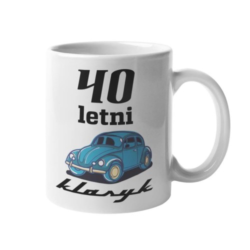 Kubek na 40 urodziny z napisem 40 letni klasyk