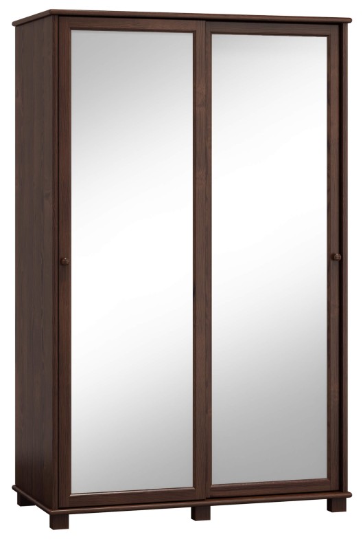 Szafa sosnowa 2D nr7 drzwi przesuwne wieszak S133 orzech