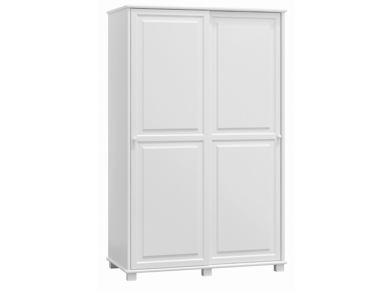Szafa sosnowa 2D nr8 drzwi przesuwne wieszak/półki S120 biała
