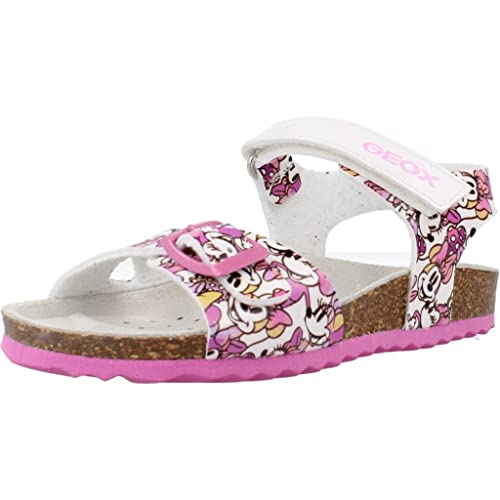 Geox Dziewczęce sandały dla dziewczynek B CHALKI Girl Sandal, białe/fantazyjney, 21 EU, White Fantasy, 21 EU